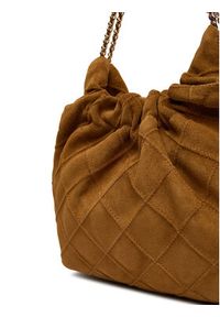 Tory Burch Torebka Fleming Suede Mini Hobo Bag 166066 Brązowy. Kolor: brązowy. Materiał: zamszowe, skórzane #3