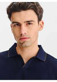 Pako Lorente - PAKO LORENTE - T-shirt polo granatowy. Okazja: na co dzień. Typ kołnierza: polo. Kolor: niebieski, zielony. Materiał: bawełna. Sezon: jesień. Styl: casual #2