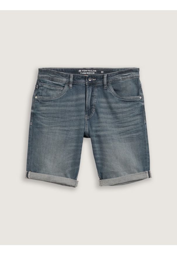 Męskie Krótkie Spodenki Tom Tailor TTJosh Regular Slim Jeans Short 1044973. Okazja: na spacer, na co dzień. Materiał: jeans. Długość: krótkie. Sezon: lato. Styl: elegancki, wakacyjny, casual, klasyczny