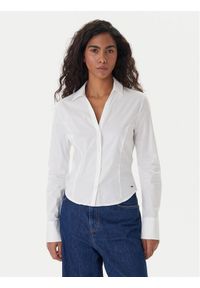 Tommy Jeans Koszula Baby DW0DW22604 Biały Slim Fit. Kolor: biały. Materiał: bawełna #1