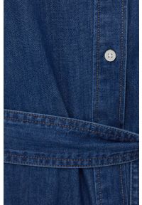 Lauren Ralph Lauren sukienka jeansowa mini rozkloszowana. Kolor: niebieski. Materiał: jeans. Typ sukienki: rozkloszowane. Długość: mini