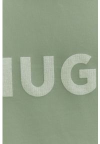 Hugo - HUGO t-shirt bawełniany kolor zielony z nadrukiem. Kolor: zielony. Materiał: bawełna. Wzór: nadruk #2