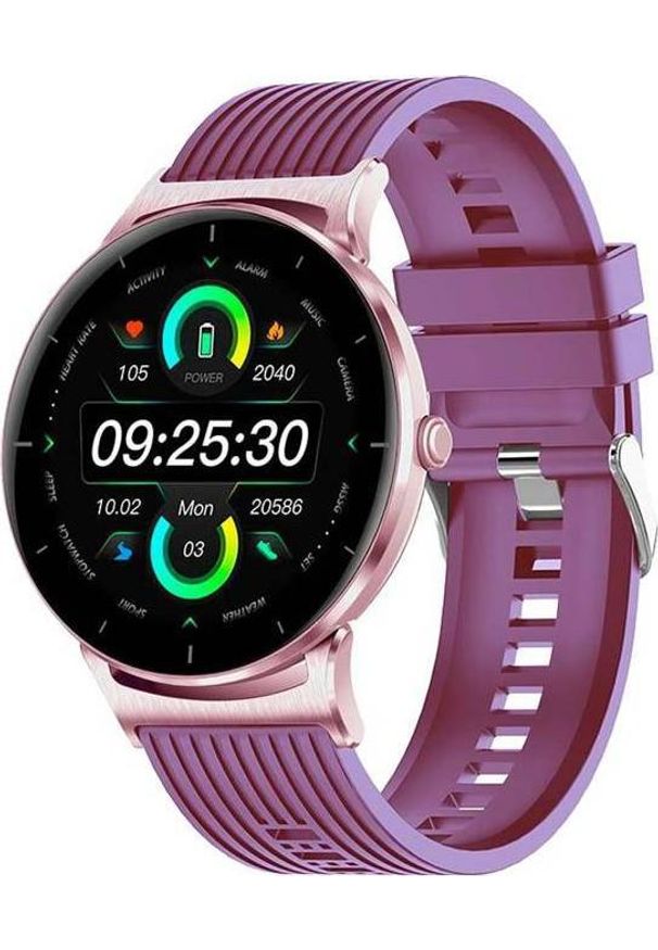 Smartwatch Kumi GW1 Fioletowy (KU-GW1/PK). Rodzaj zegarka: smartwatch. Kolor: fioletowy