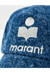ISABEL MARANT - Jeansowa czapka z logo Tyron. Kolor: niebieski. Materiał: jeans #2