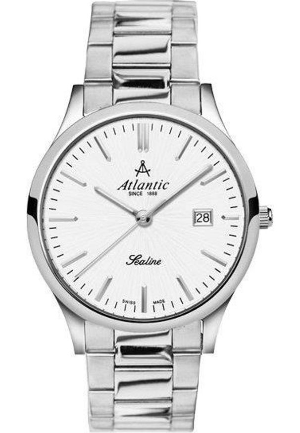 Zegarek Atlantic Męski Sealine 62346.41.21 Szafirowe szkło srebrny. Kolor: srebrny, niebieski, wielokolorowy