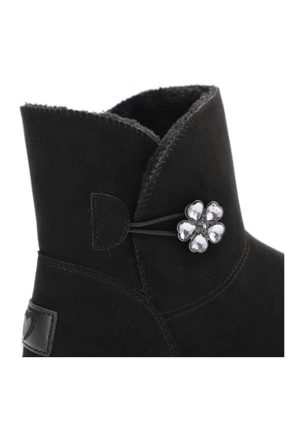 Czarne Śniegowce Marco Tozzi Modne Ocieplane Buty Damskie. Kolor: czarny. Materiał: zamsz, futro, materiał, syntetyk. Szerokość cholewki: normalna. Sezon: zima