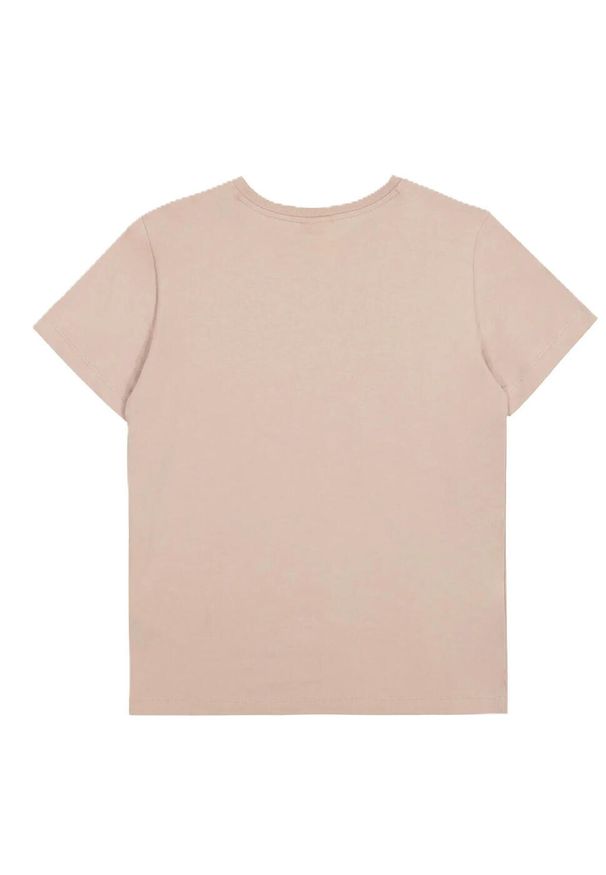 Champion - T-shirt Damski Z Bawełny Z Krótkim Rękawem. Kolor: biały, beżowy, różowy, wielokolorowy. Materiał: bawełna. Długość rękawa: krótki rękaw. Długość: krótkie
