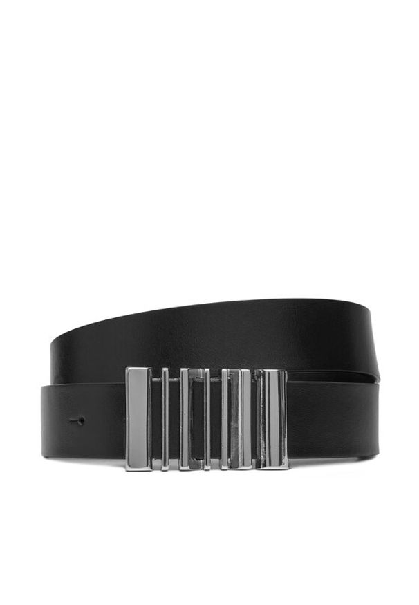 Pinko - PINKO Pasek Damski Lettering Belt 30mm 20251 PLT01 105209 A1AC Czarny. Kolor: czarny. Materiał: skóra