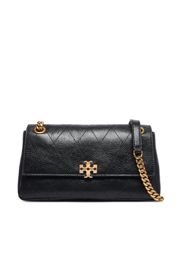 Tory Burch Torebka Charlie Quilted Small Shoulder Bag 185829 Czarny. Kolor: czarny. Materiał: skórzane