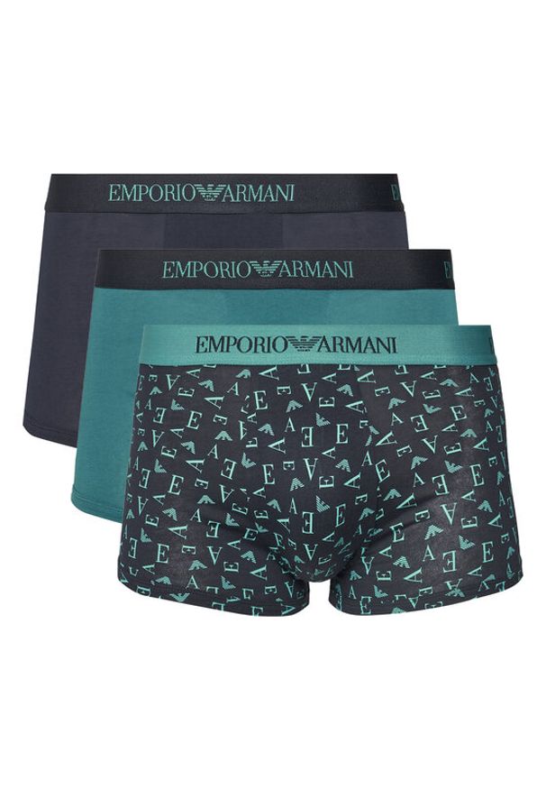 Emporio Armani Underwear Komplet 3 par bokserek EM000260 AF10800 MB148 Granatowy. Kolor: niebieski. Materiał: bawełna