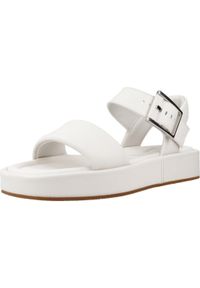 Clarks - Sandały CLARKS ALDA STRAP Biały. Kolor: biały. Materiał: skóra. Sezon: lato