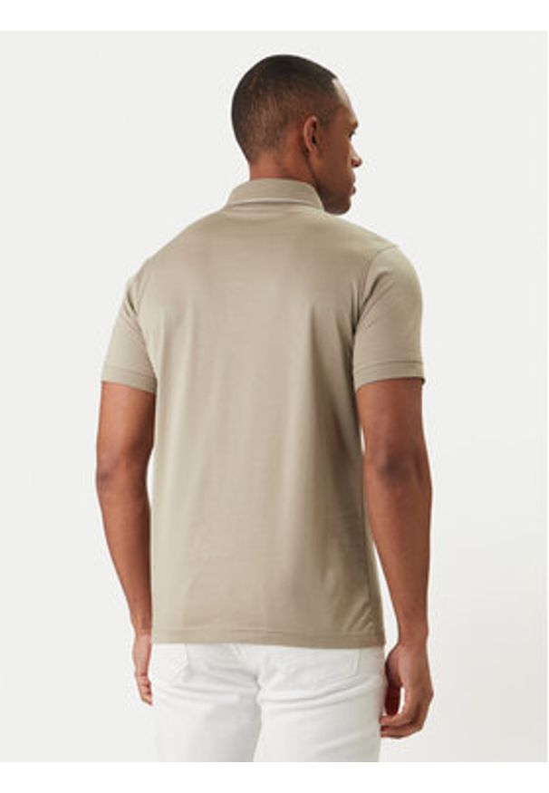 Karl Lagerfeld - KARL LAGERFELD Polo 745002 562200 Khaki Regular Fit. Typ kołnierza: polo. Kolor: brązowy. Materiał: bawełna