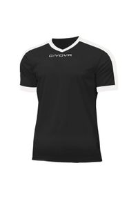 Givova - Męska Koszulka Interlock Revolution. Kolor: czarny, biały, wielokolorowy. Sport: turystyka piesza