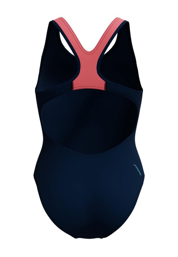 Strój pływacki jednoczęściowy damski Speedo Placement Laneback. Kolor: niebieski, pomarańczowy, wielokolorowy