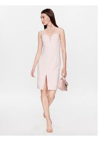 Kontatto Sukienka koktajlowa NO1013 Różowy Slim Fit. Kolor: różowy. Materiał: syntetyk. Styl: wizytowy #5