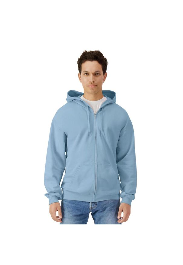 GILDAN - Męska Bluza Z Kapturem Softstyle Midweight Full Zip. Typ kołnierza: kaptur. Kolor: szary, niebieski, wielokolorowy