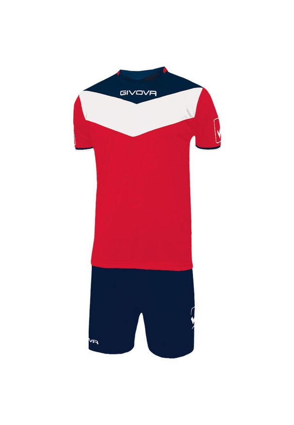 Komplet piłkarski dla dorosłych Givova Kit Campo czerwono-granatowy. Kolor: niebieski, wielokolorowy. Sport: piłka nożna