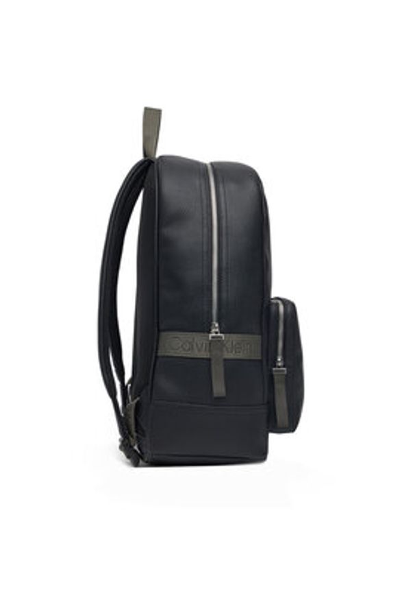 Calvin Klein Jeans Plecak Cargo Backpack 43 LV04G3158G Czarny. Kolor: czarny. Materiał: skóra