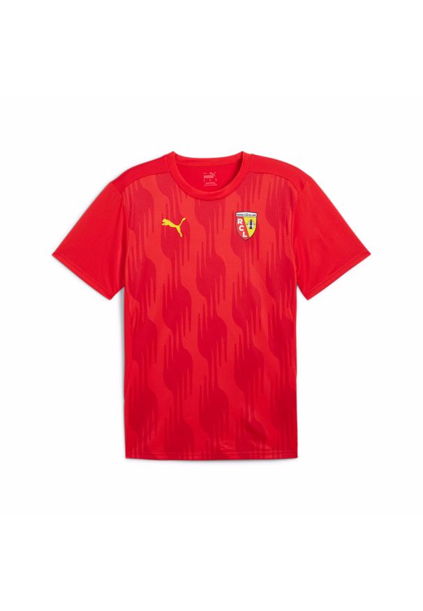Puma - Koszulka przedmeczowa RC Lens 2024/25. Kolor: czerwony, żółty, wielokolorowy. Sport: piłka nożna
