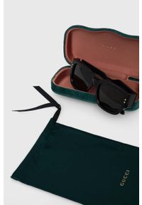 Gucci okulary przeciwsłoneczne męskie kolor czarny. Kolor: czarny #4