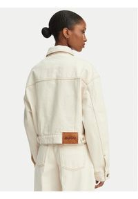 Hugo - HUGO Kurtka jeansowa Gisolia 50559618 Écru Relaxed Fit. Kolor: kremowy. Materiał: bawełna #2