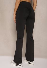 Renee - Czarne Legginsy Dzwony High Waist Orruvana. Okazja: na co dzień. Stan: podwyższony. Kolor: czarny. Styl: sportowy, casual #3