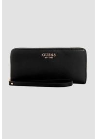 Guess - GUESS Czarny Laurel Slg Large Zip Around. Kolor: czarny