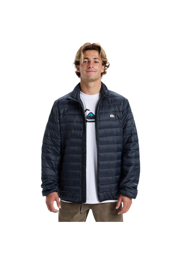 Quiksilver - Kurtka ocieplająca dla Mężczyzn SCALY Czarny. Okazja: na co dzień. Kolor: brązowy, zielony, wielokolorowy. Materiał: nylon, materiał. Styl: casual