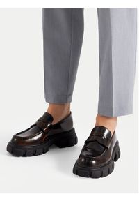 Badura Loafersy ELANA-01WI-002 Brązowy. Kolor: brązowy. Materiał: skóra, lakier #8