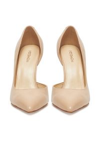 DeeZee Szpilki DZ-09 Beżowy. Kolor: beżowy. Materiał: skóra. Obcas: na szpilce #4
