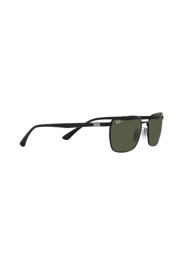 Ray-Ban - Okulary przeciwsłoneczne. Kształt: prostokątne. Kolor: czarny