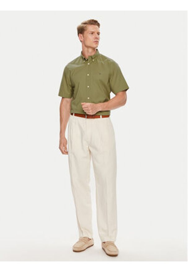 TOMMY HILFIGER - Tommy Hilfiger Koszula MW0MW33809 Zielony Regular Fit. Kolor: zielony. Materiał: bawełna