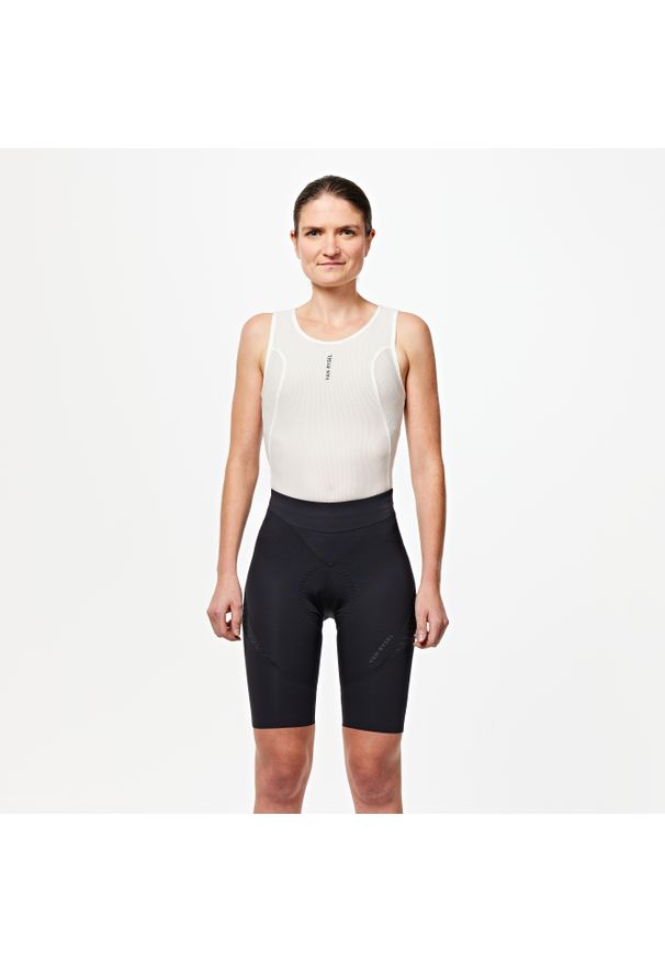 VAN RYSEL - Spodenki rowerowe szosowe damskie Van Rysel Endurance. Kolor: czarny. Sport: kolarstwo