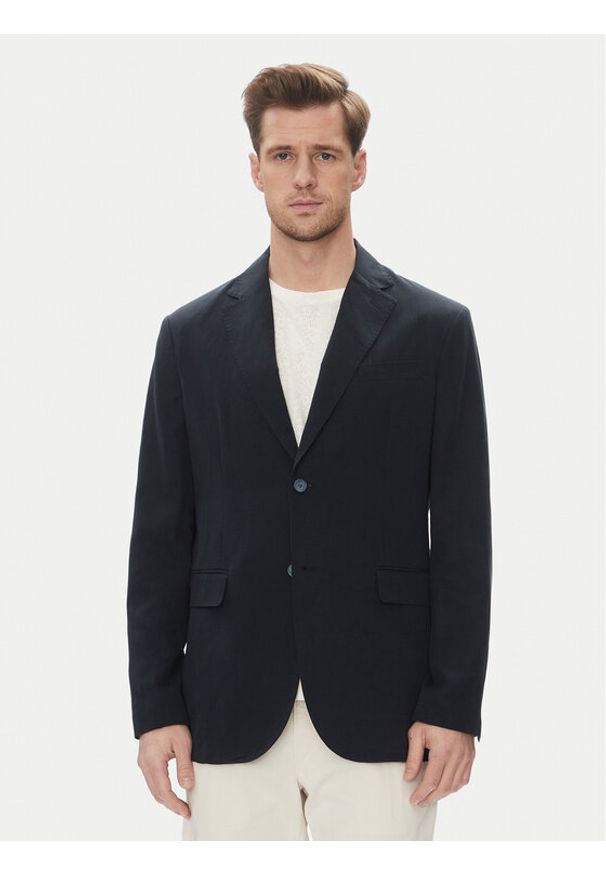 Marciano Guess Marynarka 5GHN15 2310Z Granatowy Regular Fit. Kolor: niebieski. Materiał: syntetyk