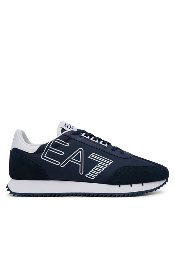 EA7 Emporio Armani Sneakersy X8X101 XK257 U449 Granatowy. Kolor: niebieski. Materiał: skóra, zamsz