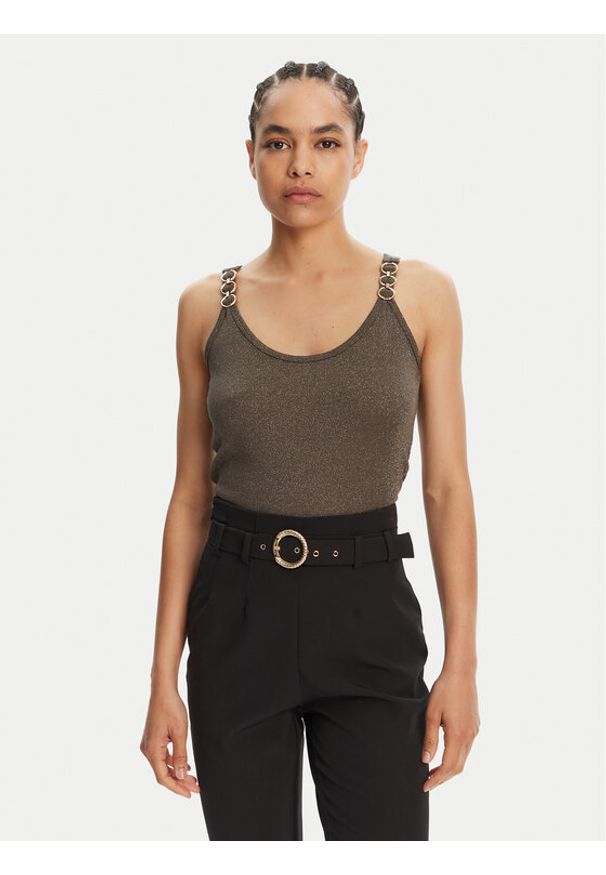 Morgan Top 251-DIDOA Zielony Slim Fit. Kolor: zielony. Materiał: wiskoza