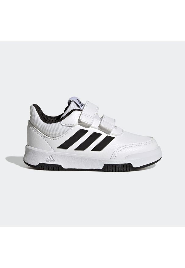 Adidas - Buty sportowe dla dzieci ADIDAS Tensaur. Okazja: na uczelnię. Zapięcie: rzepy. Kolor: biały, wielokolorowy, czarny. Materiał: materiał. Szerokość cholewki: normalna. Wzór: paski