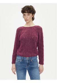Pepe Jeans Sweter Nova PL702239 Różowy Regular Fit. Kolor: różowy. Materiał: syntetyk