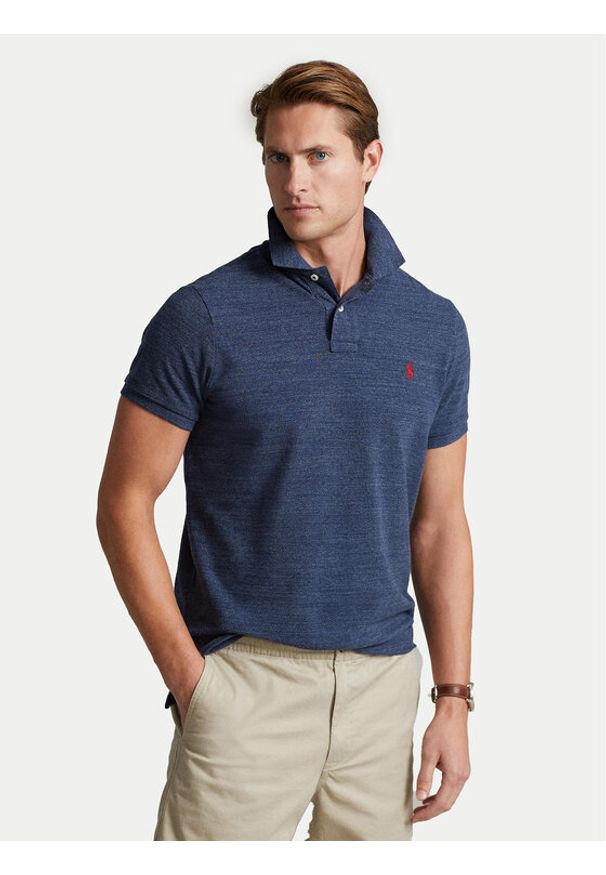 Polo Ralph Lauren Polo 710548797012 Niebieski Slim Fit. Typ kołnierza: polo. Kolor: niebieski. Materiał: bawełna