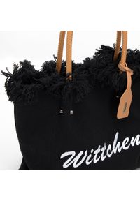 Wittchen - Torebka shopperka z plecionki duża z frędzlami czarna. Kolor: czarny. Sezon: lato. Dodatki: z frędzlami. Materiał: skórzane. Styl: boho, elegancki #3