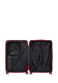 Ochnik - Komplet walizek na kółkach 19'/24'/28'. Kolor: czerwony. Materiał: guma, poliester, materiał