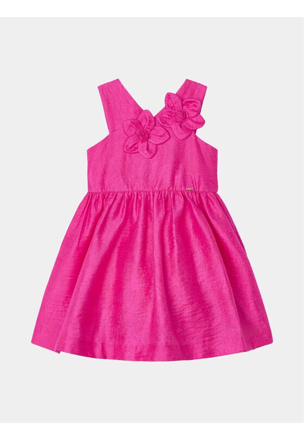 Mayoral Sukienka elegancka 3916 Różowy Regular Fit. Kolor: różowy. Materiał: wiskoza. Styl: elegancki