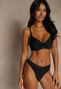 Renee - Czarny Gładki Biustonosz o Klasycznym Fasonie Arriethia. Kolor: czarny. Wzór: gładki #4