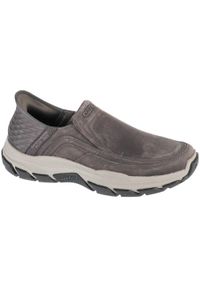 skechers - Buty sportowe Sneakersy męskie, Slip-Ins Respected - Elgin. Kolor: czarny. Sport: turystyka piesza