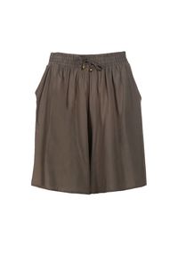 Born2be - Ciemnozielone Szorty Merella. Kolor: zielony. Materiał: wiskoza, tkanina, koronka. Długość: krótkie. Styl: sportowy #4