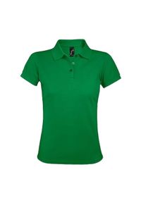 SOL'S - Damska Koszulka Polo Prime. Typ kołnierza: polo. Kolor: zielony