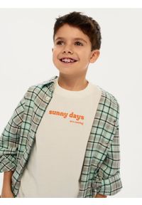 Reserved - Bawełniana koszula w kratę - jasnoturkusowy. Kolor: turkusowy. Materiał: bawełna #1