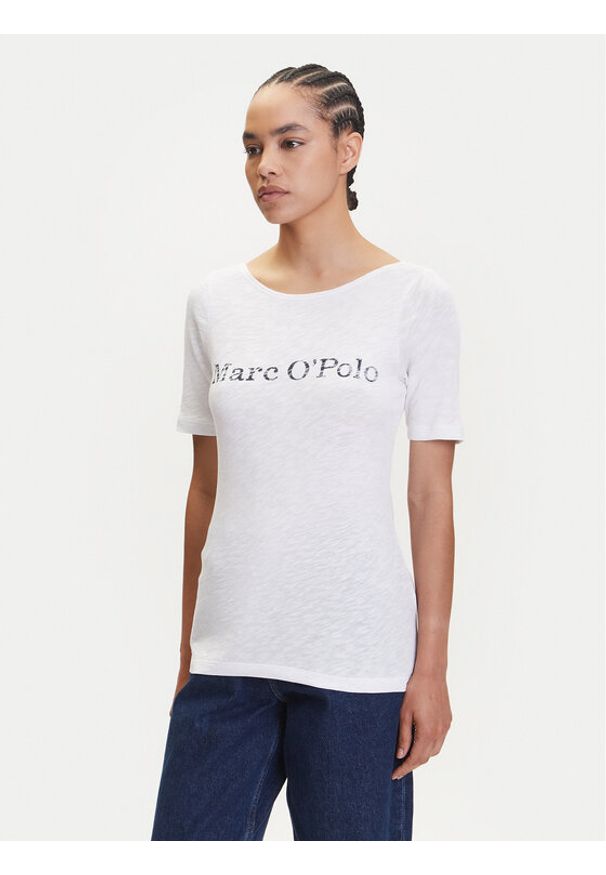 Marc O'Polo T-Shirt 504 2261 51231 Biały Regular Fit. Typ kołnierza: polo. Kolor: biały. Materiał: bawełna