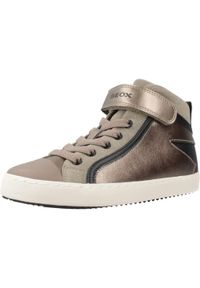 Geox - Kapcie GEOX J KALISPERA GIRL Brąz. Kolor: zielony, brązowy, wielokolorowy. Materiał: syntetyk, tkanina. Sport: turystyka piesza