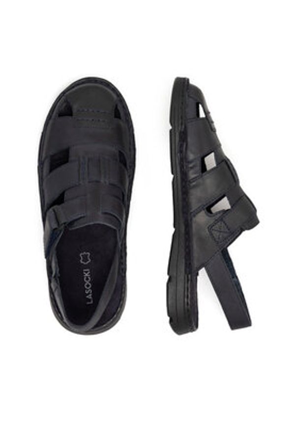 Lasocki Sandały PILTON-03 MI08 Granatowy. Kolor: niebieski. Materiał: skóra